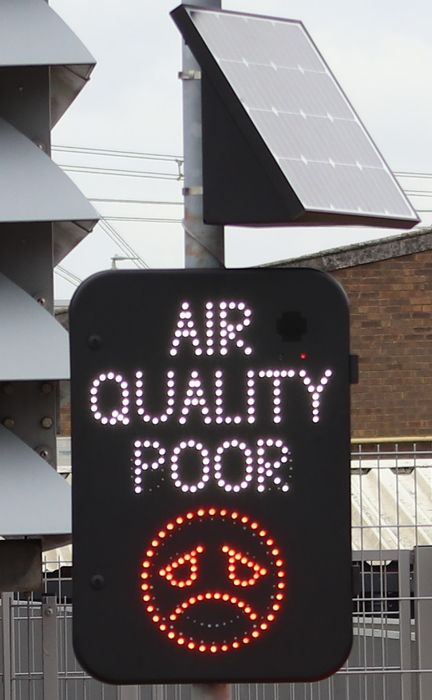 Air Quality Monitoring and Interactive Signage